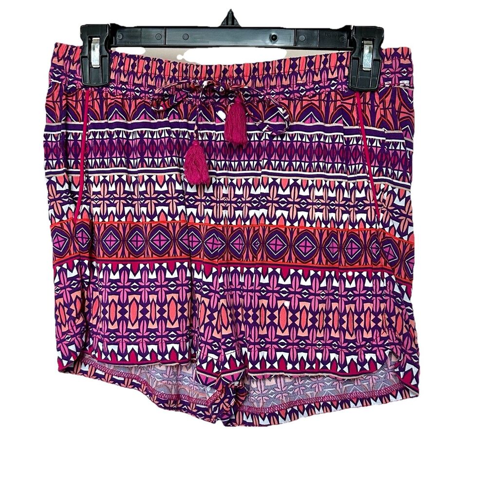 Stylus Shorts Women’s XS Pullon Pockets Boho Purple Beach Resort Summer